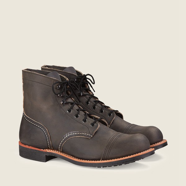 Bottes Red Wing Heritage - Iron Ranger - 6-Inch Rough & Tough Cuir - Grise Foncé - Homme 516JSHYBP